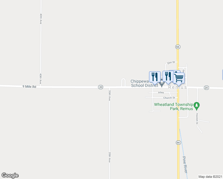 map of restaurants, bars, coffee shops, grocery stores, and more near 491 West Wheatland Avenue in Remus
