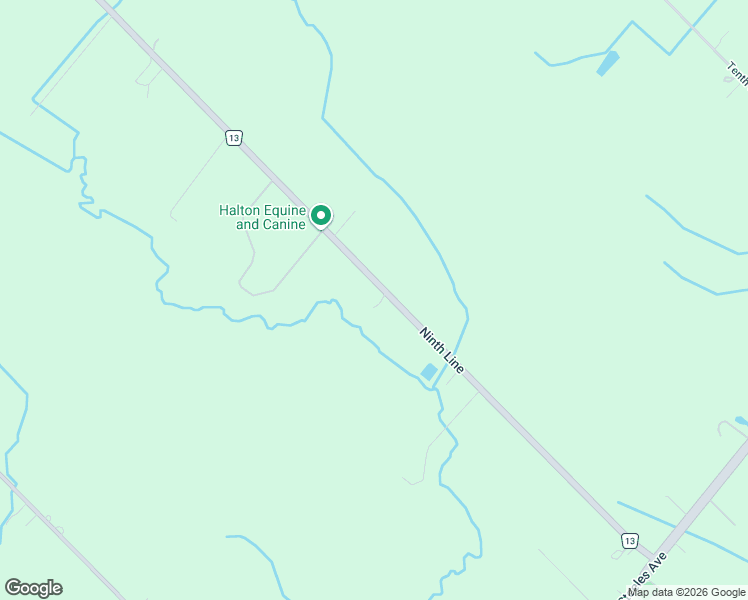 map of restaurants, bars, coffee shops, grocery stores, and more near 8438 Ninth Line in Halton Hills