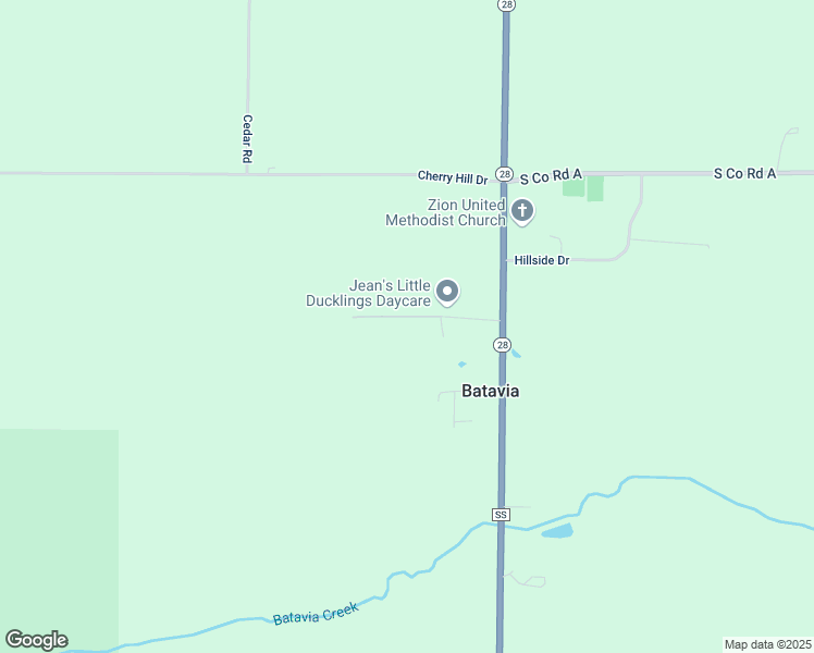 map of restaurants, bars, coffee shops, grocery stores, and more near W7173 Western Avenue in Adell