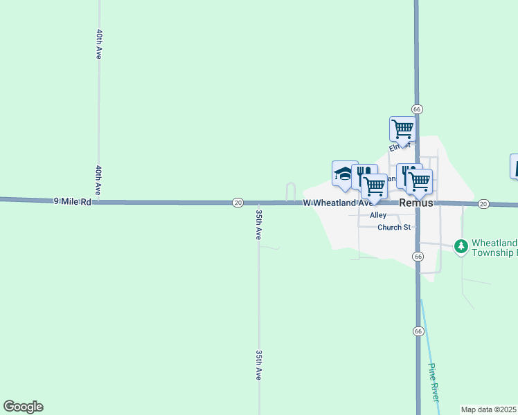 map of restaurants, bars, coffee shops, grocery stores, and more near 491 West Wheatland Avenue in Remus