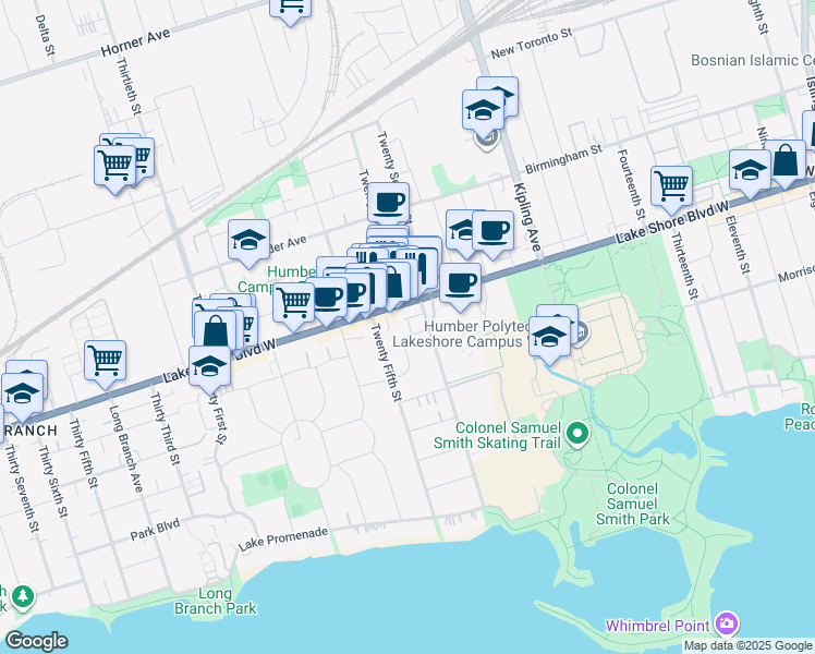 map of restaurants, bars, coffee shops, grocery stores, and more near 112 Alder Crescent in Toronto