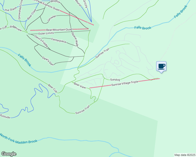 map of restaurants, bars, coffee shops, grocery stores, and more near 13 Tacoma Way in Killington