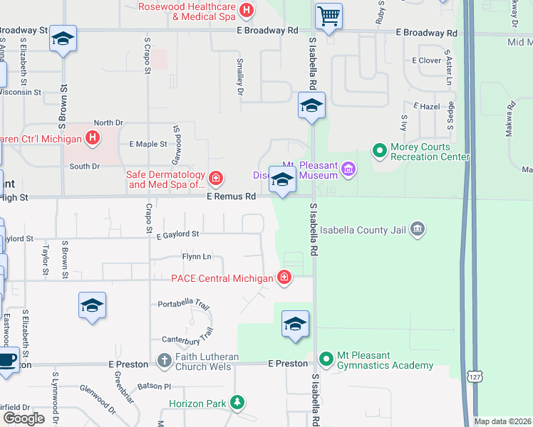 map of restaurants, bars, coffee shops, grocery stores, and more near 1001-1049 Sweeney Drive in Mount Pleasant
