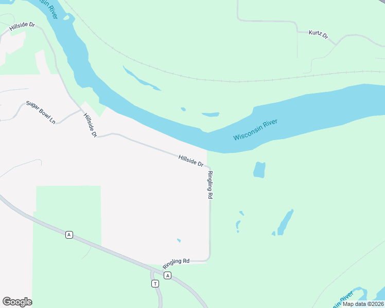 map of restaurants, bars, coffee shops, grocery stores, and more near 1102 Hillside Drive in Wisconsin Dells