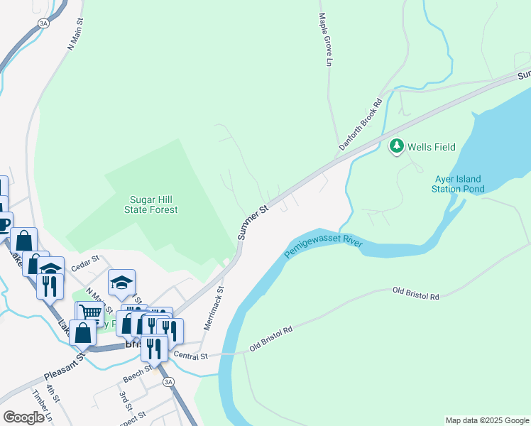 map of restaurants, bars, coffee shops, grocery stores, and more near 325 Summer Street in Bristol