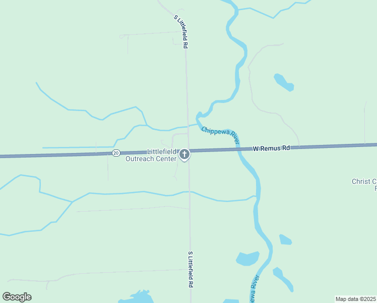 map of restaurants, bars, coffee shops, grocery stores, and more near 3000 South Littlefield Road in Mount Pleasant