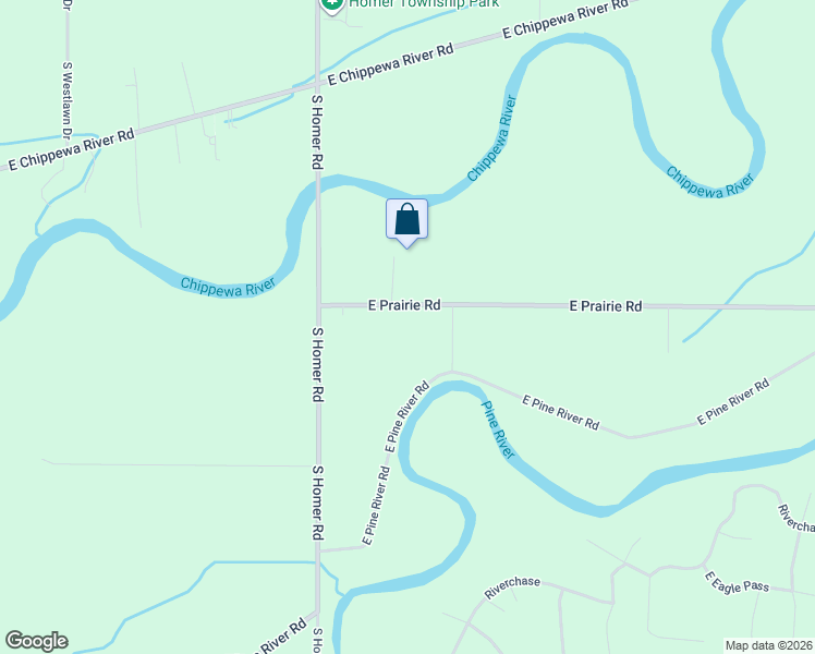 map of restaurants, bars, coffee shops, grocery stores, and more near 1102 East Prairie Road in Midland