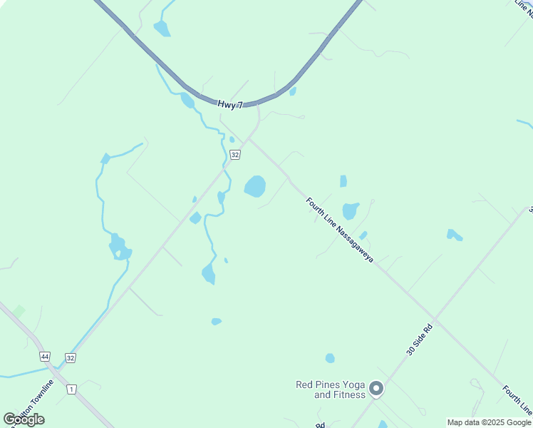 map of restaurants, bars, coffee shops, grocery stores, and more near 14220 Fourth Line Nassagaweya in Milton