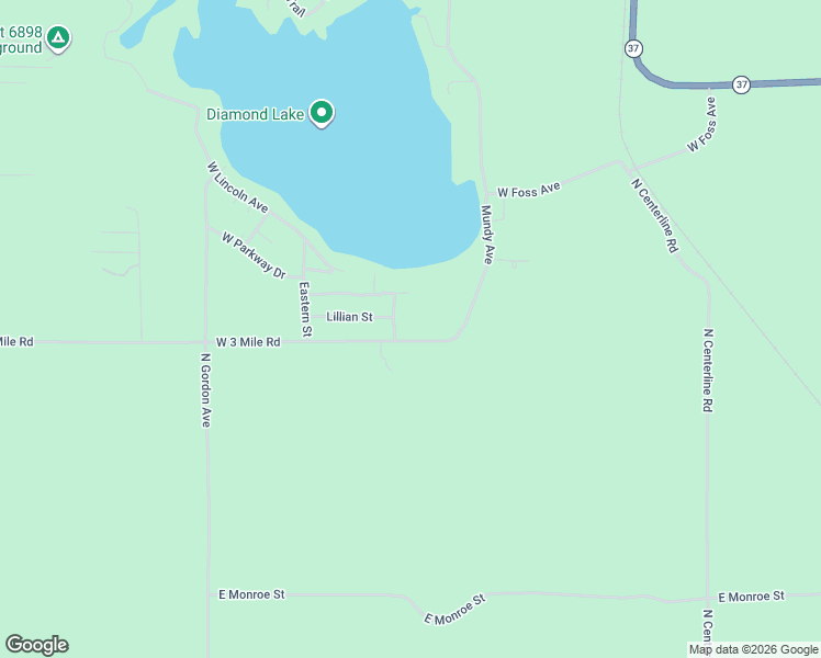 map of restaurants, bars, coffee shops, grocery stores, and more near 2424 McEwen Drive in White Cloud