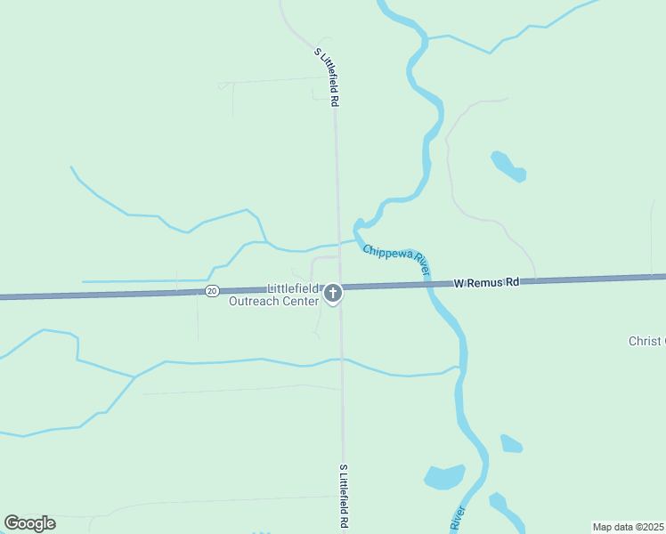 map of restaurants, bars, coffee shops, grocery stores, and more near 2916 South Littlefield Road in Mount Pleasant