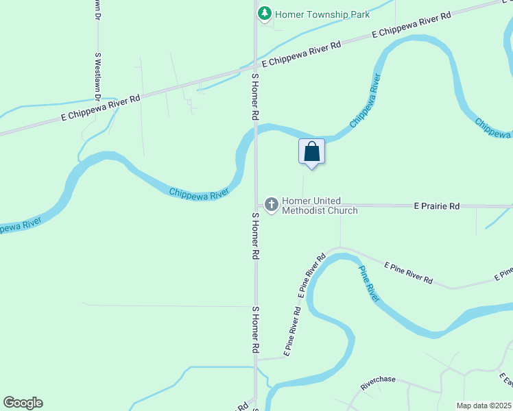 map of restaurants, bars, coffee shops, grocery stores, and more near 500 South Homer Road in Midland