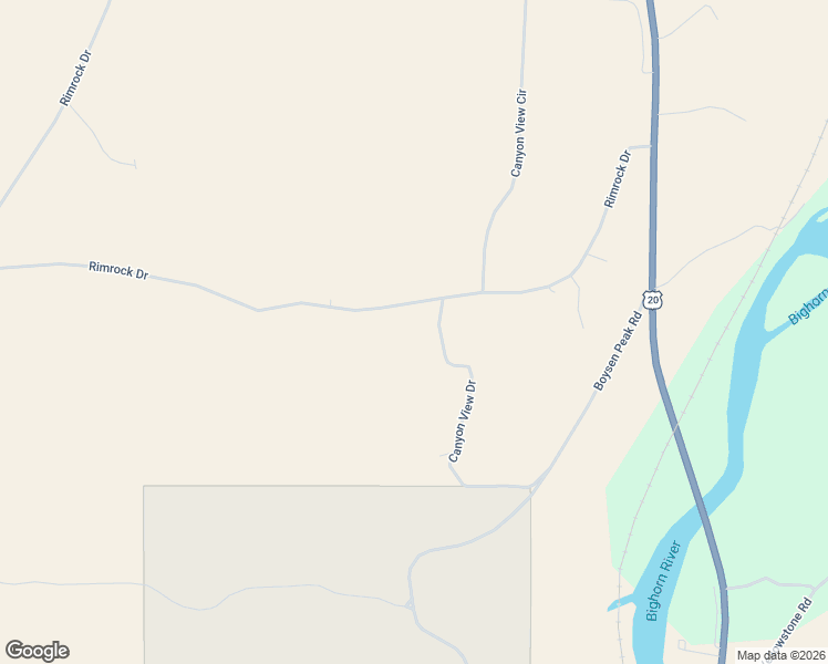 map of restaurants, bars, coffee shops, grocery stores, and more near 410 Rimrock Drive in Thermopolis