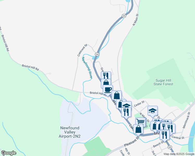 map of restaurants, bars, coffee shops, grocery stores, and more near 345 Lake Street in Bristol