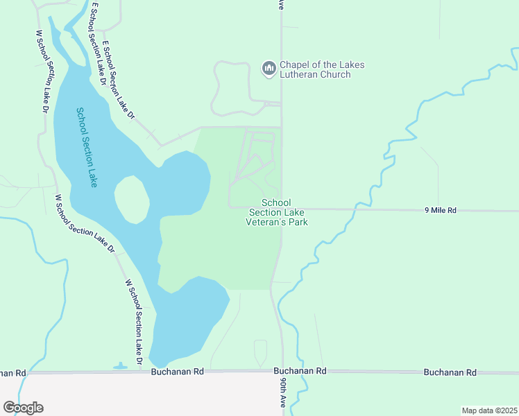 map of restaurants, bars, coffee shops, grocery stores, and more near 9003 90th Avenue in Mecosta