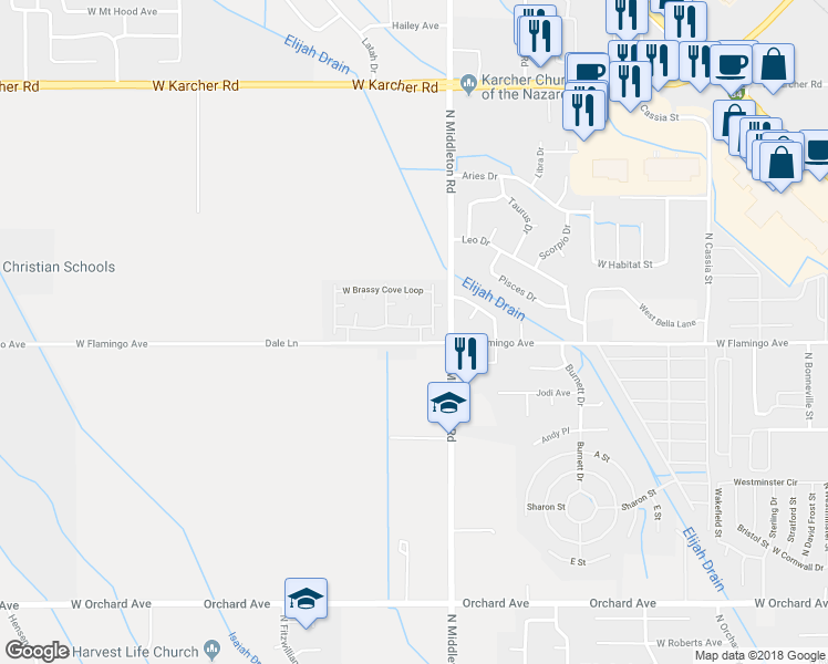 map of restaurants, bars, coffee shops, grocery stores, and more near 11069 West Flamingo Avenue in Nampa