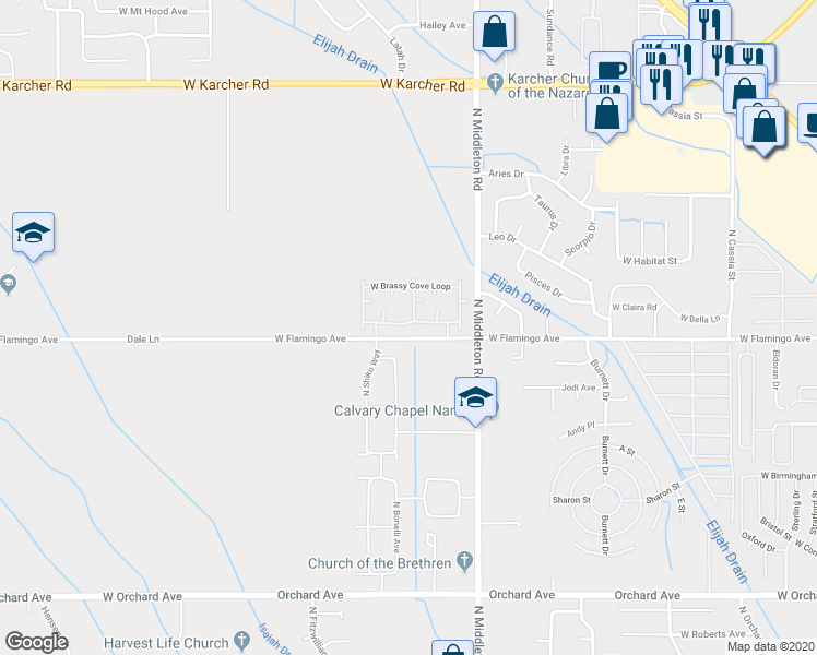 map of restaurants, bars, coffee shops, grocery stores, and more near 11291 West Flamingo Avenue in Nampa