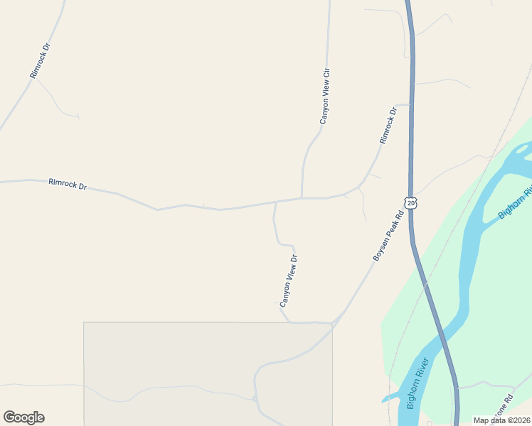 map of restaurants, bars, coffee shops, grocery stores, and more near 410 Rimrock Drive in Thermopolis