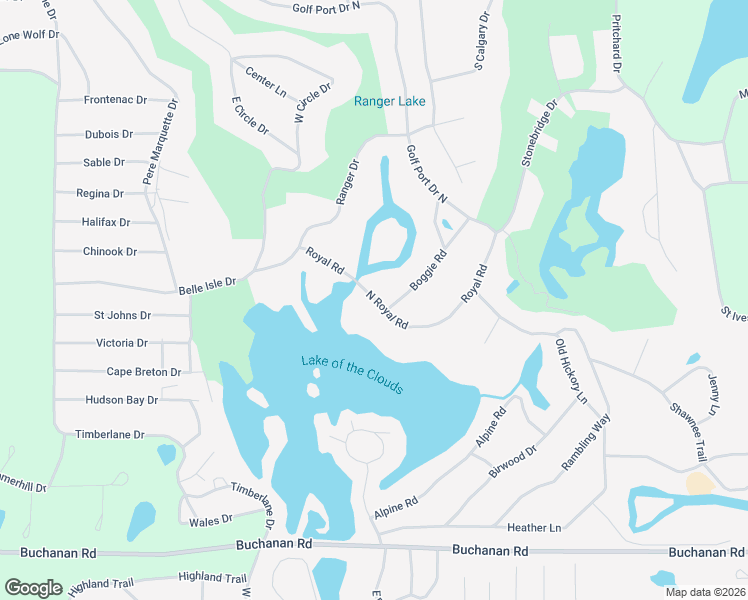 map of restaurants, bars, coffee shops, grocery stores, and more near 9000 North Royal Road in Stanwood