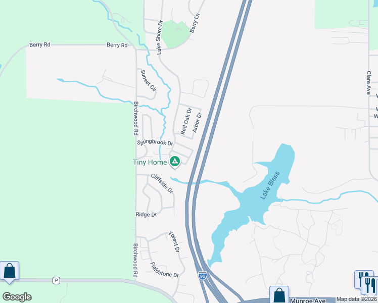 map of restaurants, bars, coffee shops, grocery stores, and more near 122 Arbor Drive in Wisconsin Dells
