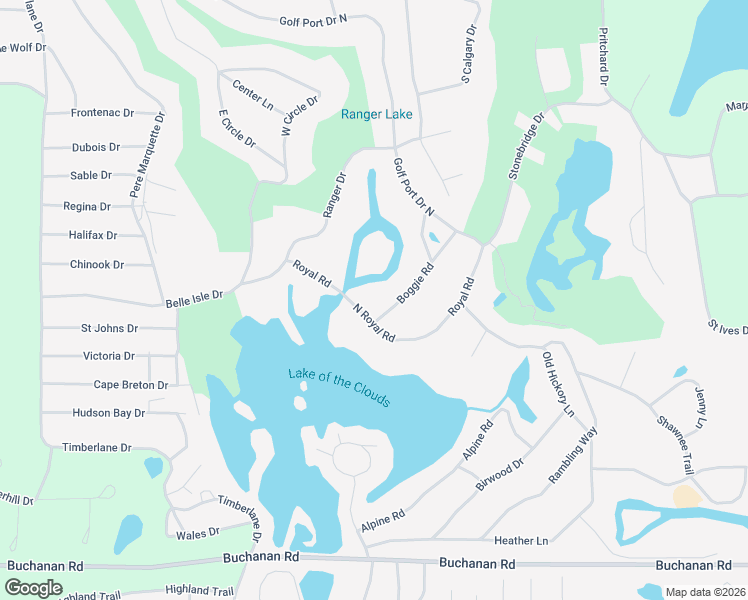map of restaurants, bars, coffee shops, grocery stores, and more near 9000 North Royal Road in Stanwood