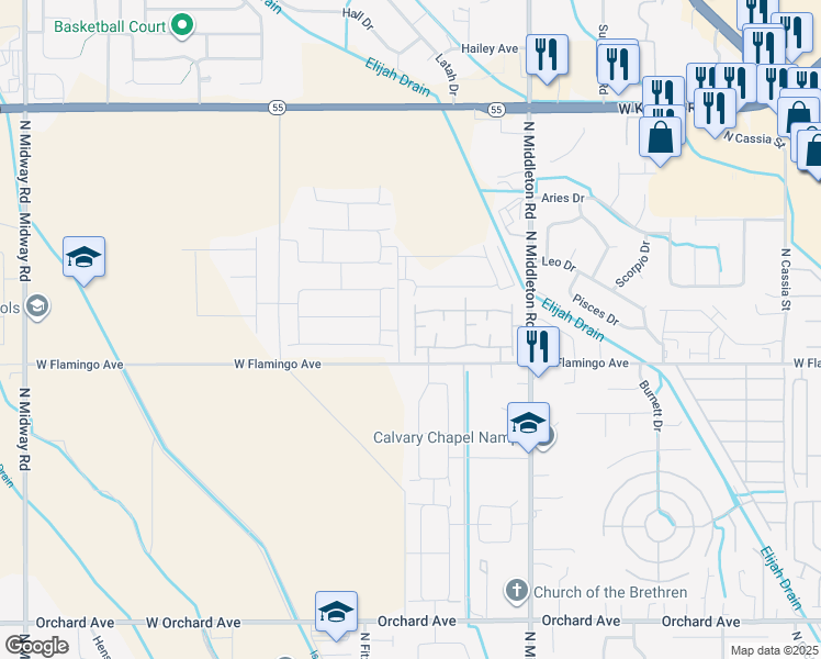 map of restaurants, bars, coffee shops, grocery stores, and more near 11118 West Brassy Cove Loop in Nampa