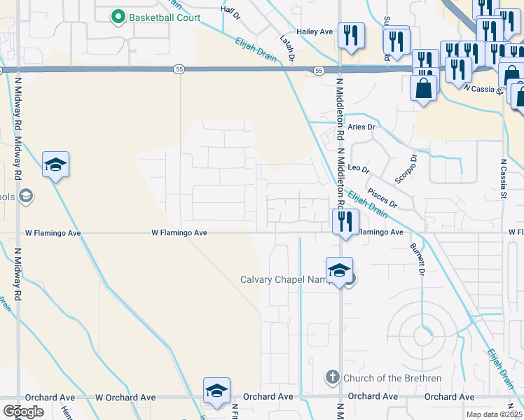 map of restaurants, bars, coffee shops, grocery stores, and more near 11118 West Brassy Cove Loop in Nampa