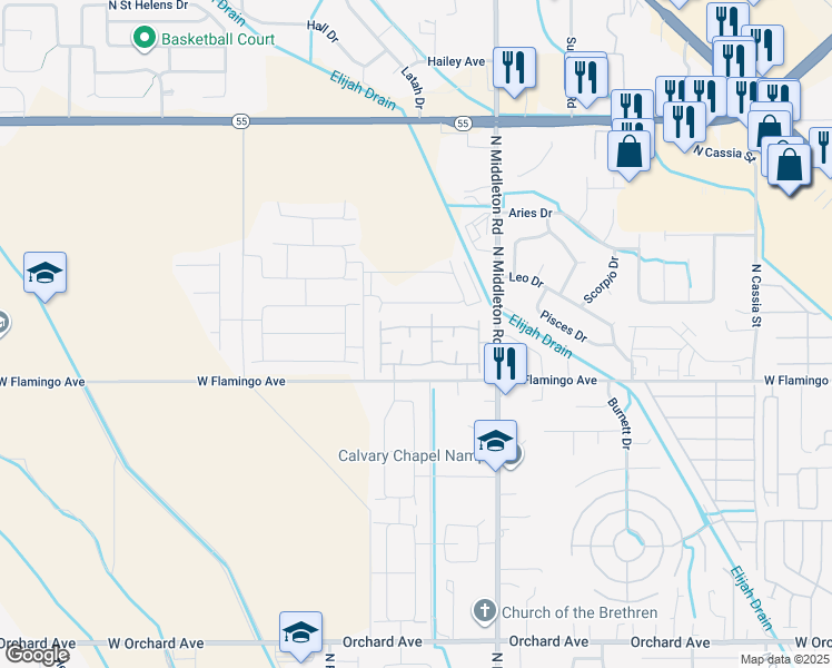 map of restaurants, bars, coffee shops, grocery stores, and more near 11148 West Brassy Cove Loop in Nampa