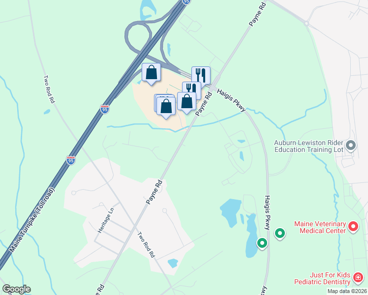 map of restaurants, bars, coffee shops, grocery stores, and more near 241 Payne Road in Scarborough