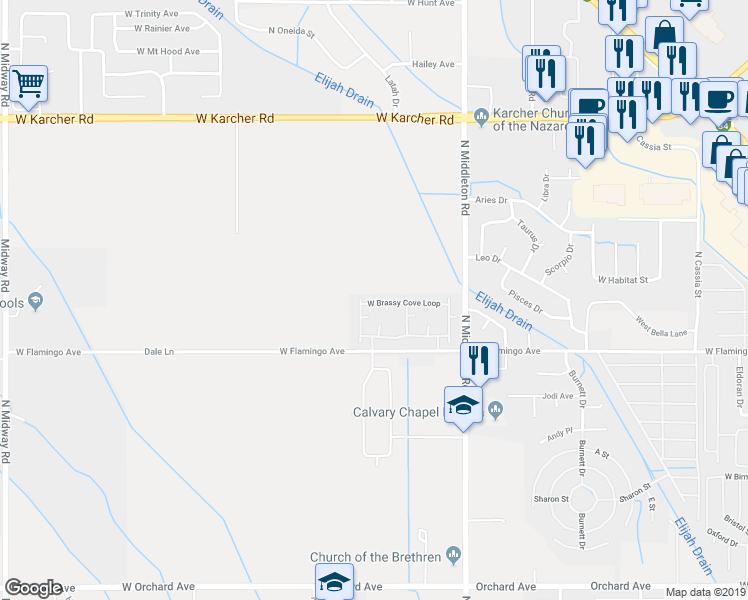 map of restaurants, bars, coffee shops, grocery stores, and more near 11118 West Brassy Cove Loop in Nampa