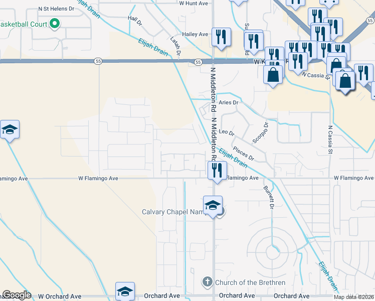 map of restaurants, bars, coffee shops, grocery stores, and more near 11148 West Brassy Cove Loop in Nampa