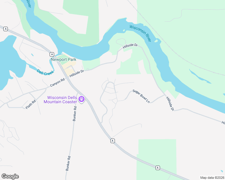 map of restaurants, bars, coffee shops, grocery stores, and more near 77 Eagles Nest in Baraboo