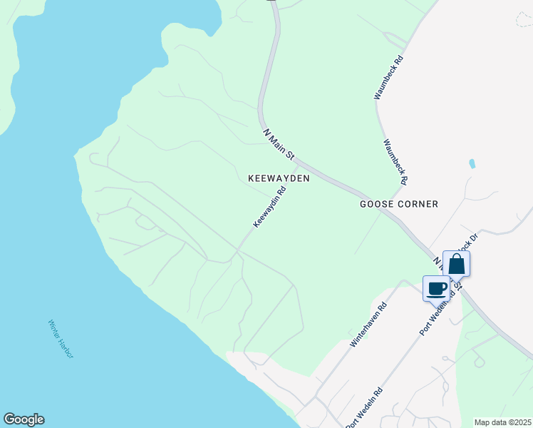 map of restaurants, bars, coffee shops, grocery stores, and more near 38 Keewaydin Road in Wolfeboro