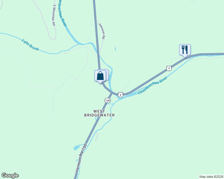 map of restaurants, bars, coffee shops, grocery stores, and more near 51 U.S. 4 in Bridgewater