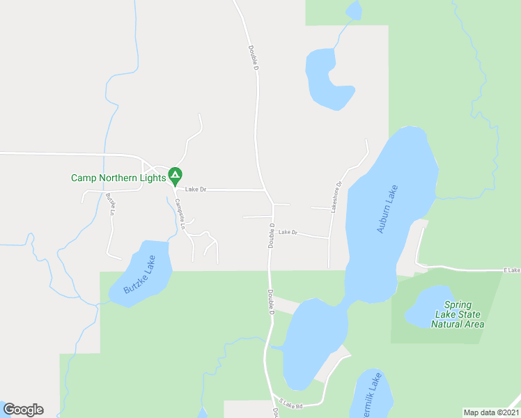 map of restaurants, bars, coffee shops, grocery stores, and more near N1684 Double D in Campbellsport