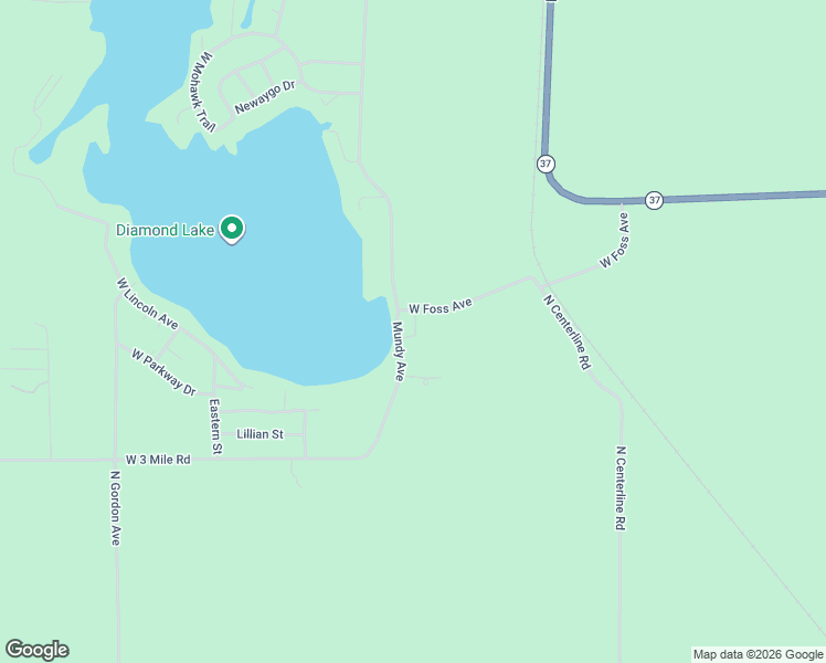 map of restaurants, bars, coffee shops, grocery stores, and more near 2586 Mundy Avenue in White Cloud