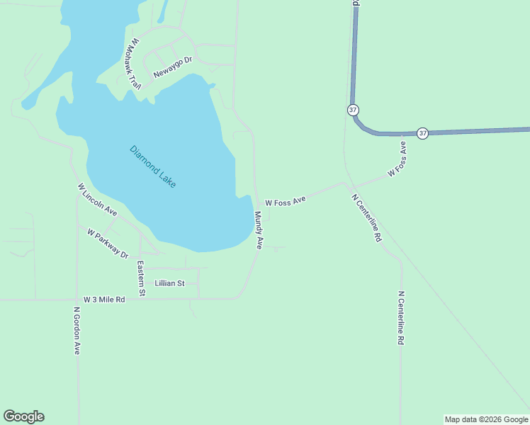 map of restaurants, bars, coffee shops, grocery stores, and more near 2586 Mundy Avenue in White Cloud