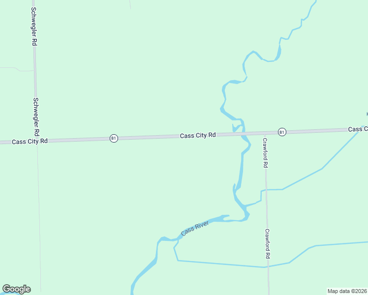 map of restaurants, bars, coffee shops, grocery stores, and more near Cass City Road in Cass City