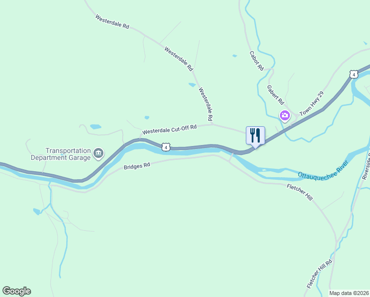 map of restaurants, bars, coffee shops, grocery stores, and more near West Woodstock Road in Woodstock