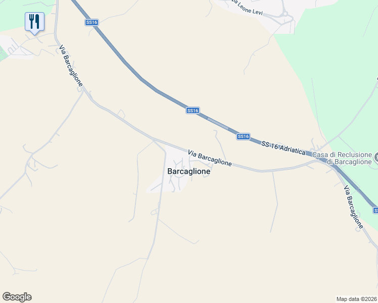map of restaurants, bars, coffee shops, grocery stores, and more near 27 Strada del Barcaglione in Barcaglione