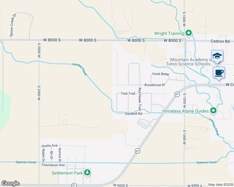 map of restaurants, bars, coffee shops, grocery stores, and more near 1 Eagle Ridge Road in Victor