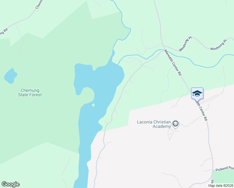 map of restaurants, bars, coffee shops, grocery stores, and more near 55 Collins Brook Road in Meredith