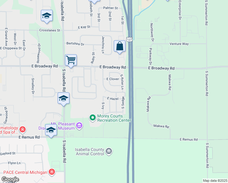 map of restaurants, bars, coffee shops, grocery stores, and more near 5402 East Broadway Road in Mount Pleasant