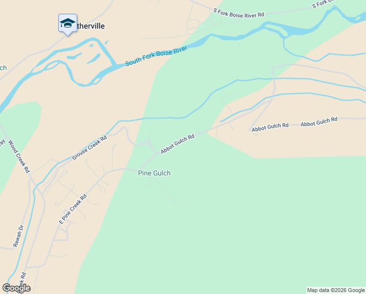 map of restaurants, bars, coffee shops, grocery stores, and more near 1671 Abbot Gulch Road in Elmore County