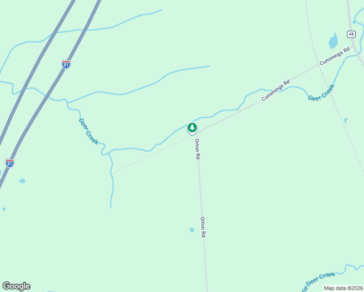 map of restaurants, bars, coffee shops, grocery stores, and more near 345 Orton Road in Pulaski