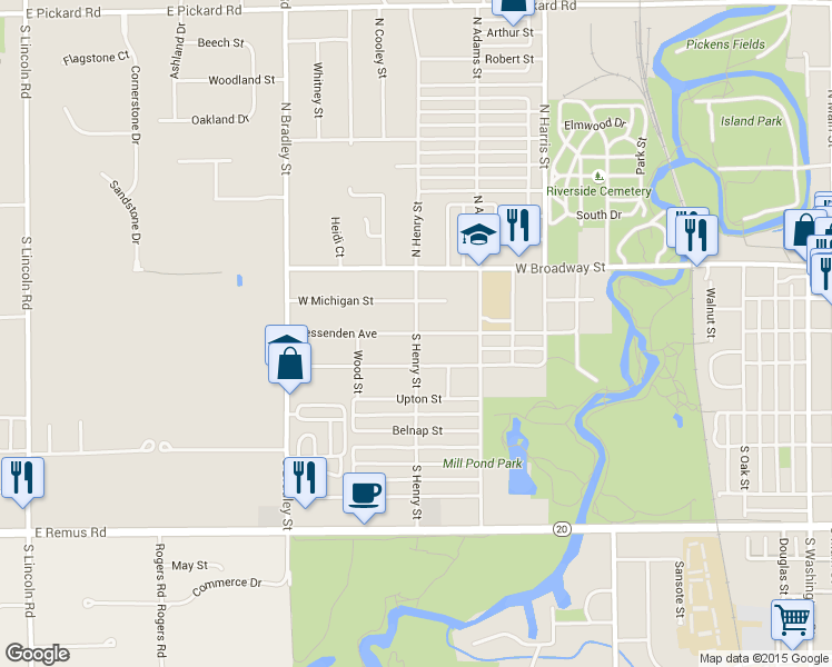 map of restaurants, bars, coffee shops, grocery stores, and more near 1401 Fessenden Avenue in Mount Pleasant