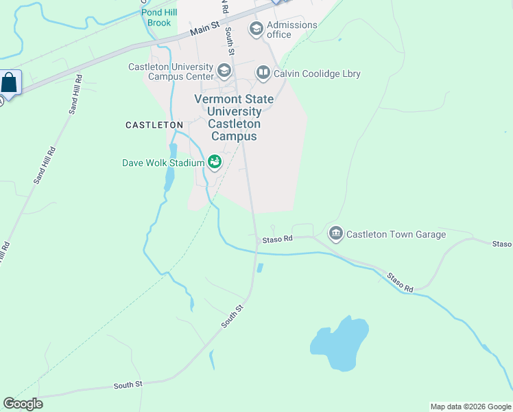 map of restaurants, bars, coffee shops, grocery stores, and more near 650 South Street in Castleton