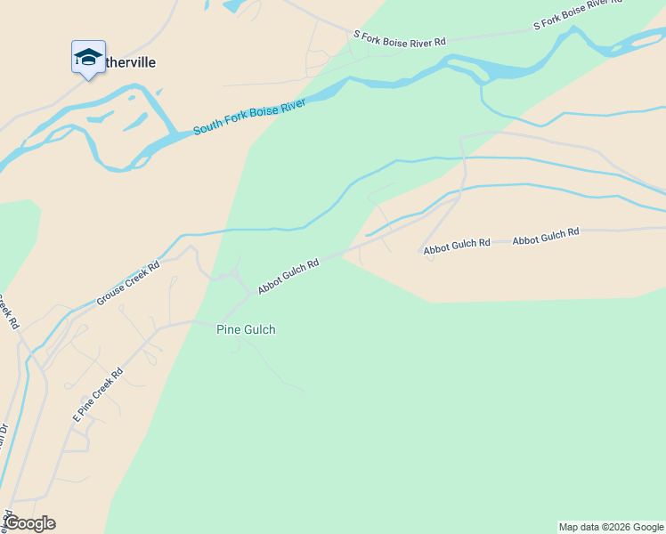 map of restaurants, bars, coffee shops, grocery stores, and more near 1671 Abbot Gulch Road in Elmore County