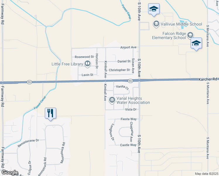 map of restaurants, bars, coffee shops, grocery stores, and more near 15220 Devon Drive in Caldwell