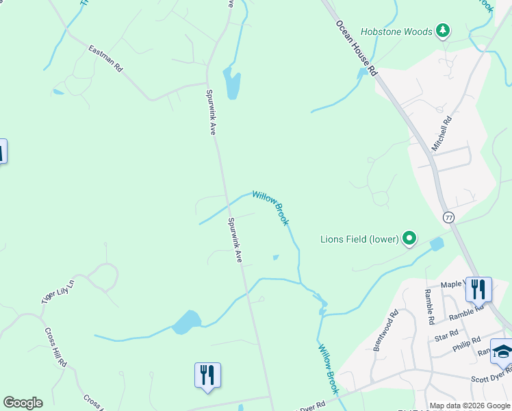 map of restaurants, bars, coffee shops, grocery stores, and more near 10 Pheasant Hill Road in Cape Elizabeth