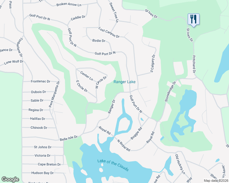 map of restaurants, bars, coffee shops, grocery stores, and more near 9359 Ranger Drive in Stanwood
